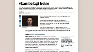 Faksimile av artikkel om skambelagt helse av Kenneth Chiu